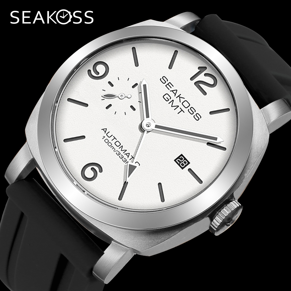 Seiko Watch Prospex - SEAKOSS 10Bar GMT Mergulho Relógio Mecânico