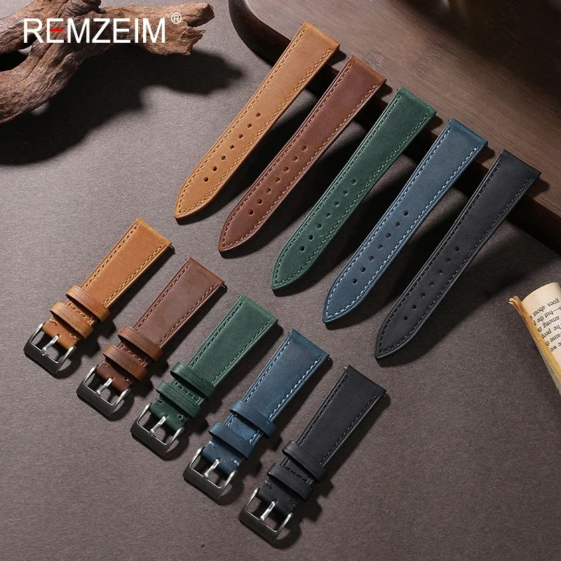 Leather Strap Quick Release - Crazy Horse-Pulseira de relógio de couro
