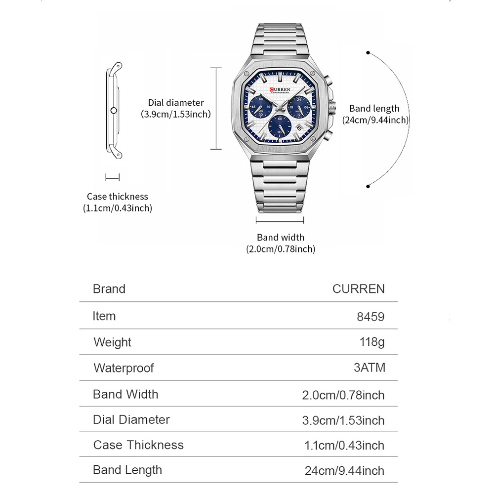 CURREN Casual Versatilidade Ma - Patek Philippe Watch Nautilus avaliação e preço