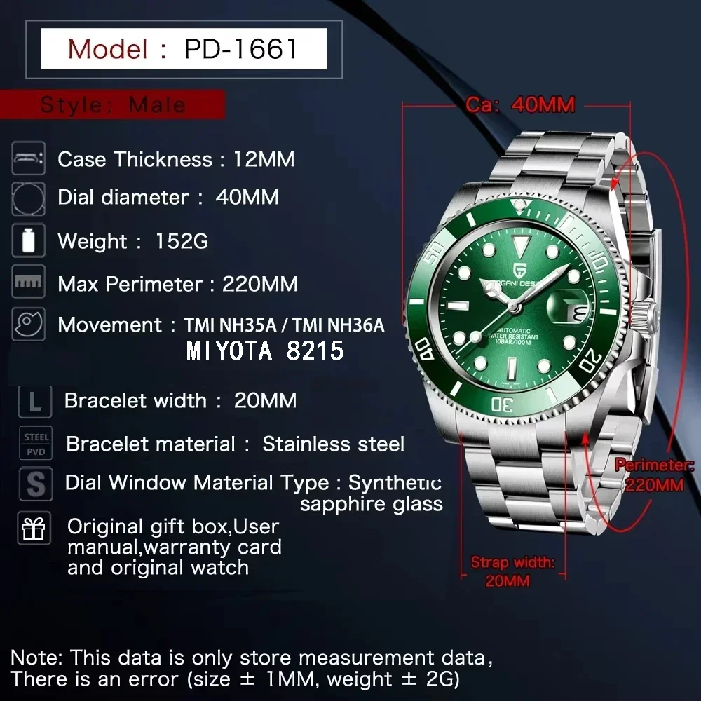 PAGANI DESIGN 2026 Novo Relógi - Rolex Watch Submariner avaliação e preço