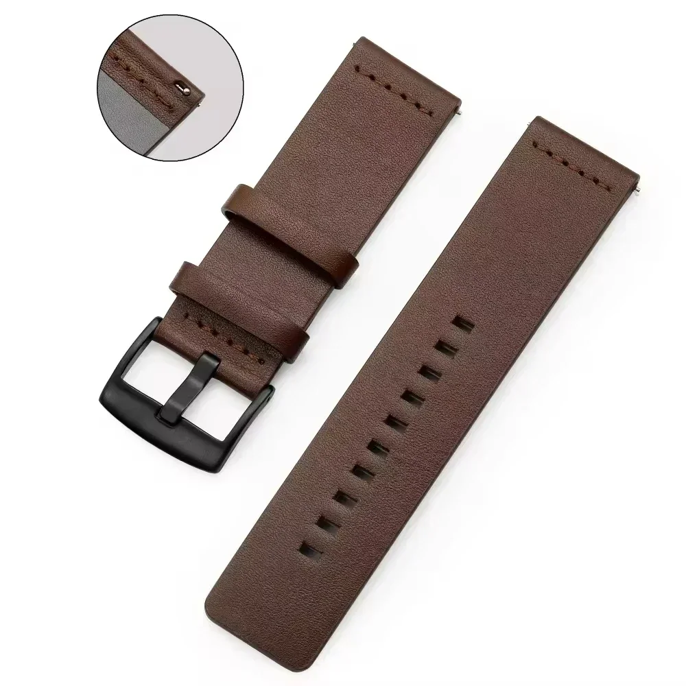 20mm 22mm pulseira de relógio  - Leather Strap Quick Release avaliação e preço